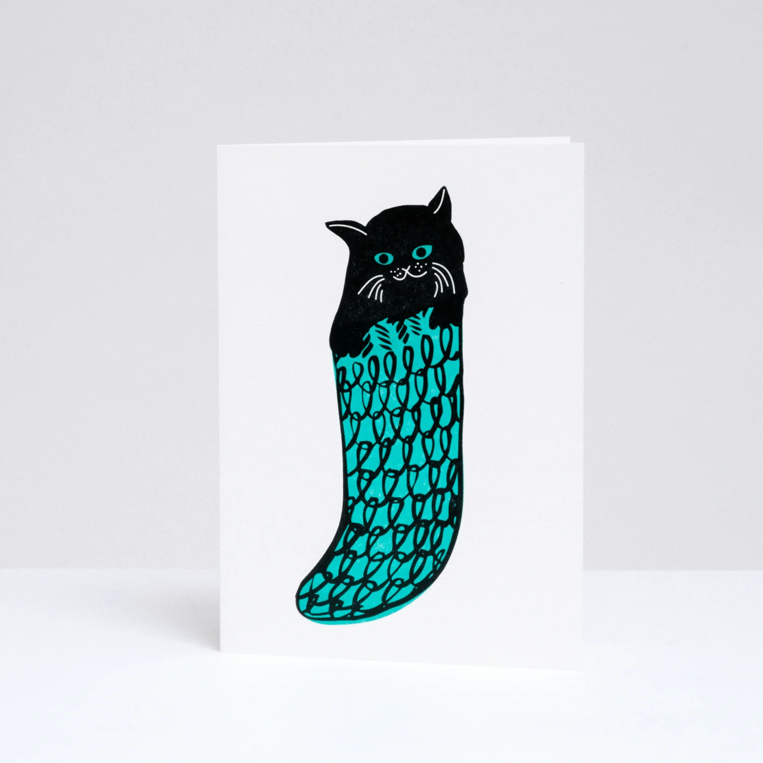 TAKAKO COPELAND CAT & STOCKING CARD - Image 3